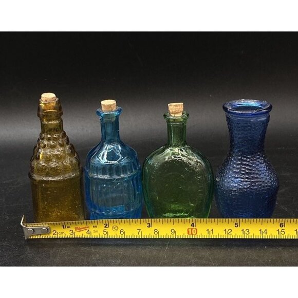 Wheaton Glass Green Thomas Jefferson Blue Root Bitters Amber Bottle 3" - Picture 8 of 9